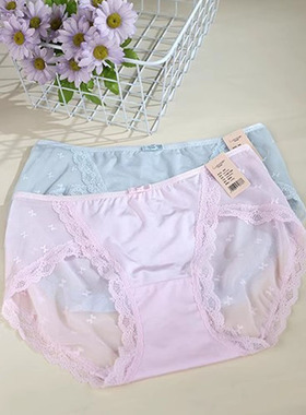 梧桐闺蜜性感蕾丝纯棉底裆中低腰三角内裤女GM23793平角裤23794