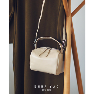 EMMAYAO小众设计女士小方包真皮斜挎包时尚方块手提包百搭豆腐包