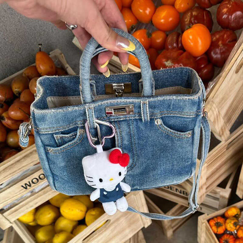 牛仔口袋百搭QJBY斜挎包包mini