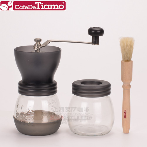 包邮 Tiamo 手摇咖啡磨豆机 水洗陶瓷芯手动粉磨机  咖啡研磨机
