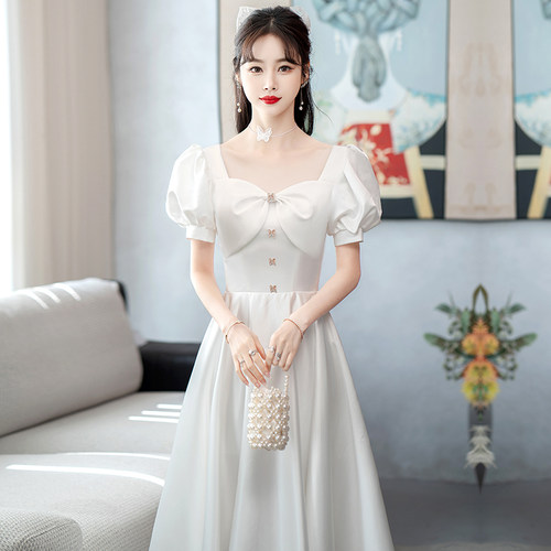 平时可穿裙子婚纱礼服订婚连衣裙