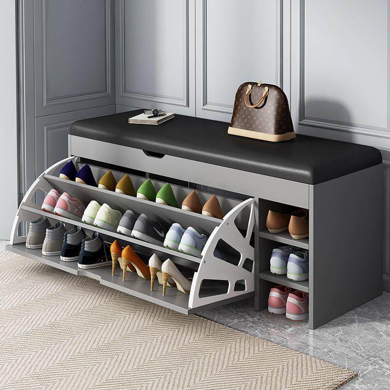 换鞋凳家用门口鞋柜坐凳一体玄关入户翻斗鞋架可坐进门鞋柜床笠拉车