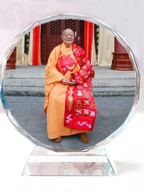 长老双面水晶像居家车载纪念模型