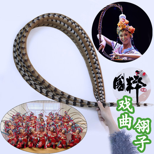 仿真翎子毛舞蹈道具翎羽野鸡毛