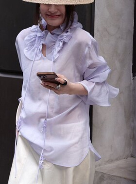 玥儿家2026早春上新法式花瓣衬衣小衫YS110-G311