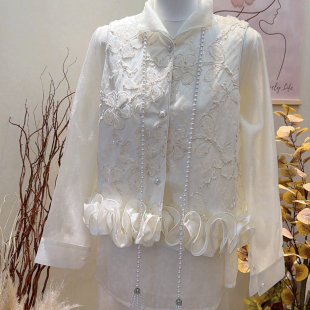 玥儿26年春款 轻奢提花工艺花瓣设计感马甲9015 新中式