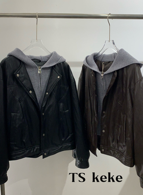 玥儿家～羽绒皮衣超暖假两件连帽外套保暖羽绒服外套PSyx31098