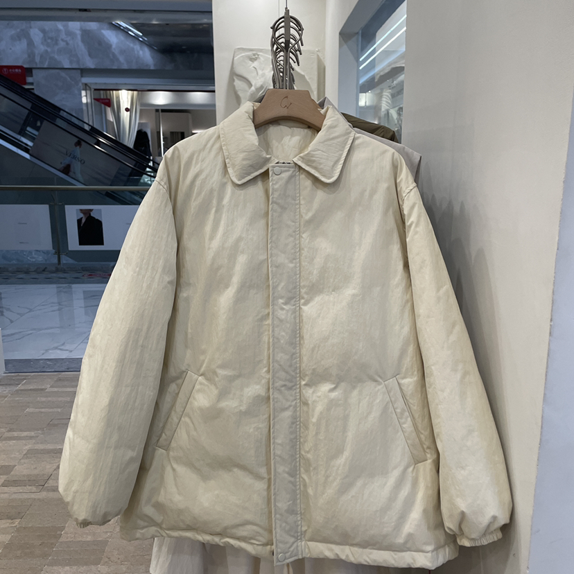 玥儿冬上新翻领排扣宽松显瘦保暖羽绒服外套YS1-761