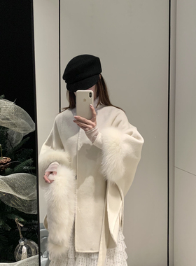 玥儿毛真毛可拆卸,腰绳,可拆卸真狐狸毛袖)(含100澳毛)122505W03