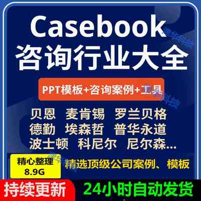 casebook咨询行业PPT模板案例贝恩埃森哲罗兰贝格麦肯锡德勤永道