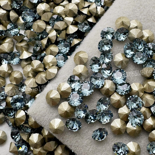 进口奥地利华子钻1088尖底圆形钻217印地安蓝 美甲堆钻球手工DIY
