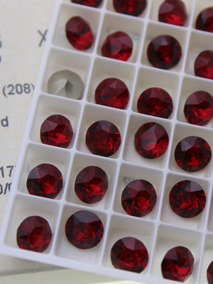 华子钻208红色美甲饰品耳钉DIY钻