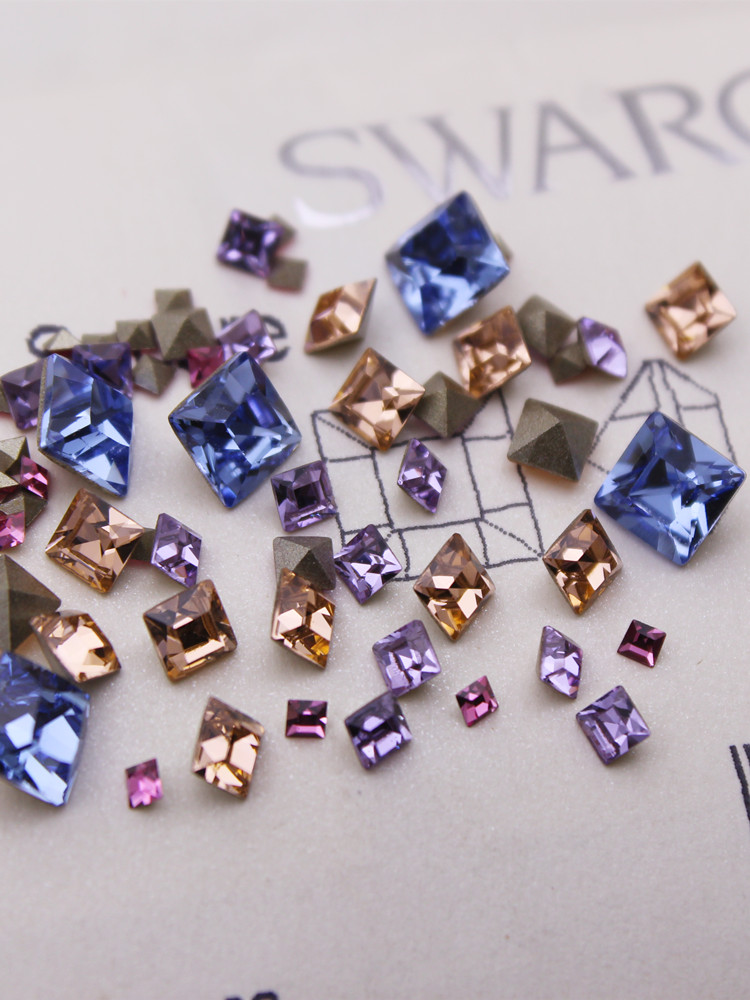 施家水晶4428方形美甲包包华子钻