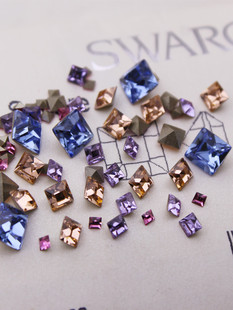 施家水晶4428尖底正方奥地利水钻方形美甲饰品DIY包包钻耳钉配钻