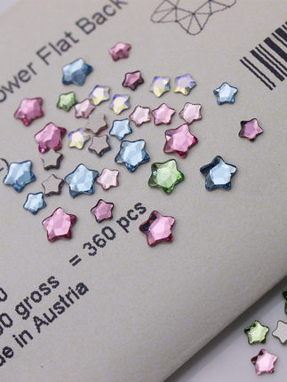 施家华子钻2754海星平底异形水钻美甲饰品多种颜色DIY钻进口奥钻