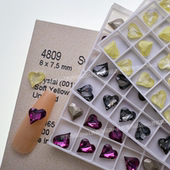 7.5MM 新款 奥地利施家水晶4809迷你小歪心8 美甲钻手工饰品华子钻