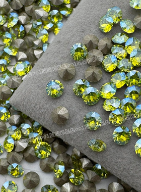 施家钻1088尖底圆形钻337MOL柑橘绿月光美甲饰品华子钻堆钻球DIY