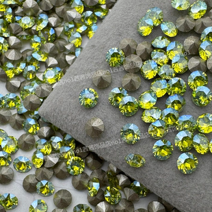 施家钻1088尖底圆形钻337MOL柑橘绿月光美甲饰品华子钻堆钻球DIY