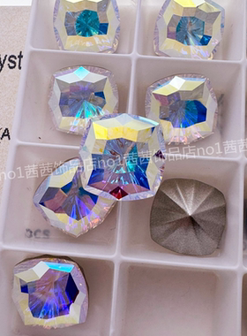 奥地利施家钻4460尖底方形万花筒001AB手工DIY发饰配钻项链华子钻