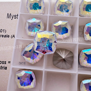 奥地利施钻钻4460尖底方形万花筒001AB手工DIY发饰配钻项链华子钻