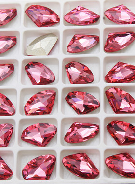 东洲水晶美甲斧形9*14MM高亮指甲饰品K9异形水钻穿戴甲DIY材料包