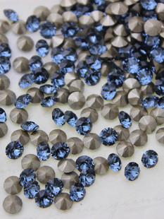 施钻水晶1088尖底圆形钻266牛仔蓝美甲立体堆钻球耳钉配钻奥地利