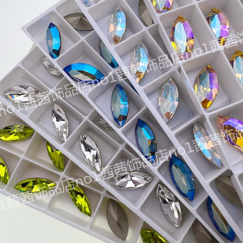 奥地利华子钻4228马眼施家水晶美甲钻指甲饰品镶钻15*7MM