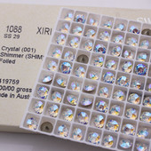 施家水晶1088尖底圆形钻001SHIM闪烁白 美甲饰品立体堆钻华子指甲