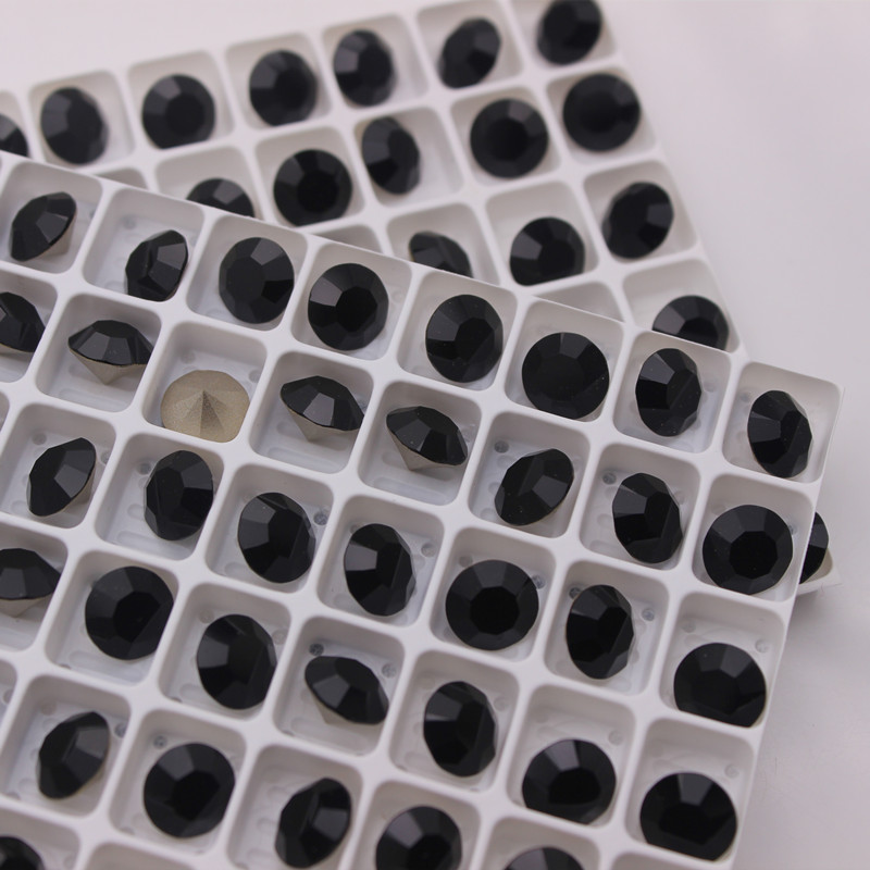 尖底水钻黑色钻美甲饰品圆形闪钻