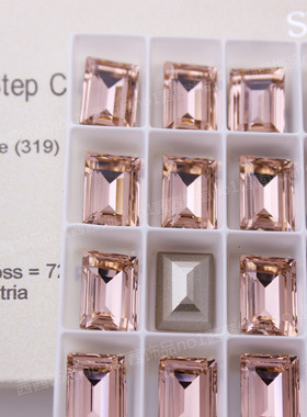 施家水晶奥地利4527大冰糖方形糖美甲华子钻319古典玫瑰 14*10MM