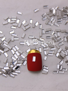 施家水钻2510平底长方形001白色美甲饰品华子钻DIY矩形奥地利华子