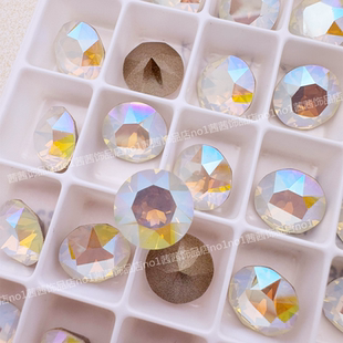 奥地利施家水晶华子钻1088尖底钻圆形钻堆钻球234SHIM雪蛋白闪烁