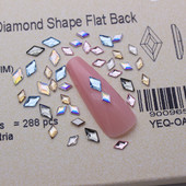 施家水钻奥地利水晶美甲钻2773菱形平底异形百搭饰品钻闪烁白华子