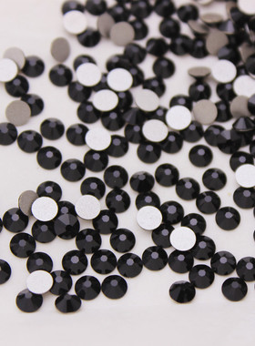 施家水钻平底圆形钻280黑色华子指甲饰品水晶手工DIY奥地利美甲