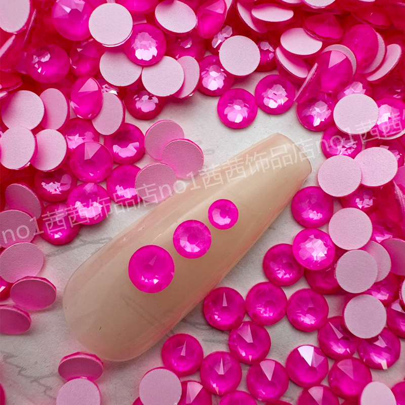 施家水晶2088平底钻芭比粉美甲钻