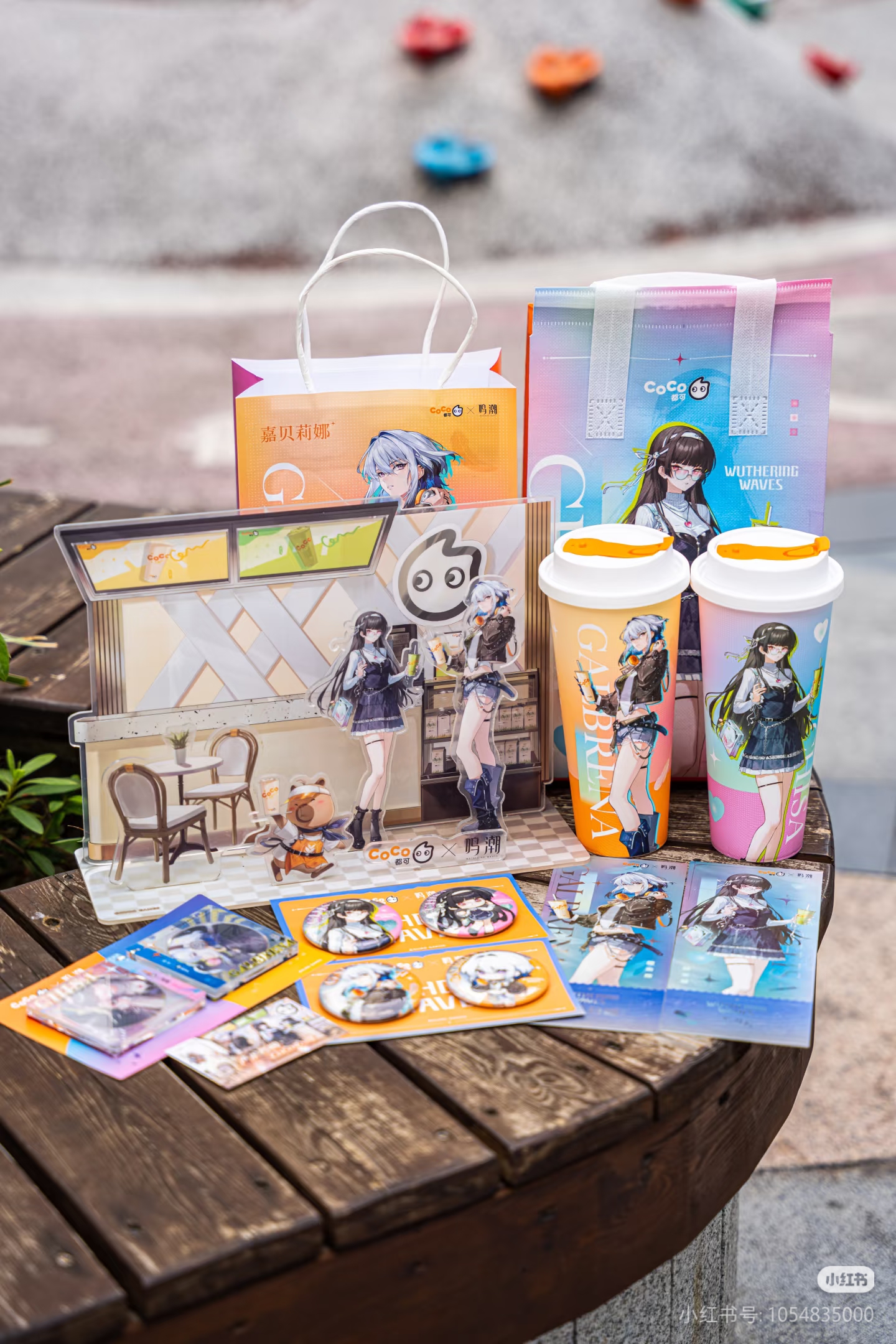 coco鸣潮联名联动周边 千咲 嘉贝莉娜 镭射票 徽章 立牌 CD挂件