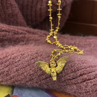 精致高级感小天使项链吊坠