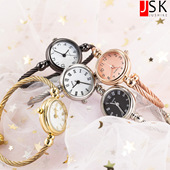 气质装 手表学生礼物女款 开口手环表腕表女士考试石英表新品 饰手表