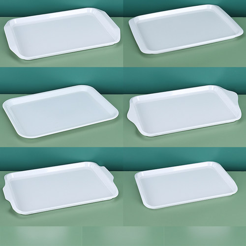 A8密胺仿瓷白色上菜托盘