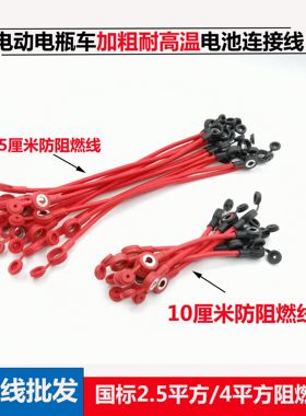 电动电瓶车电池连接线耐高温48V60V72V80V加粗电瓶纯铜串联电瓶线