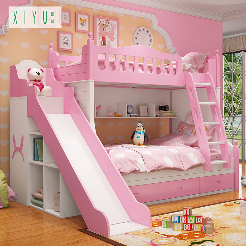 上下床上下铺木床双层床儿童床高低床子母床双人床实木多功能滑梯|ruв категории жилой мебели, кровать класса, высота/кровать кластера - от Buy2taobao.com для оказания профессиональной услуги покупки агента Taobao