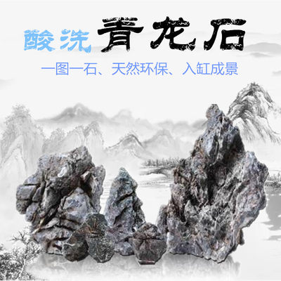 鱼缸假山造景青龙酸洗大块石头