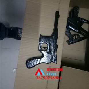 木质道具舞台用品驳壳枪勃朗宁94小手枪王八盒子装饰红军八路军