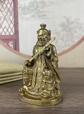 复古文玩杂项家居装饰张天师像摆件 古玩杂项老包浆工艺礼品