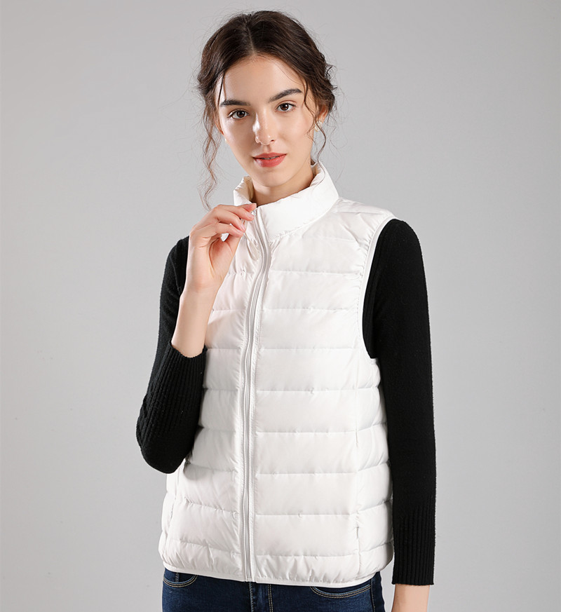 轻薄羽绒服马甲女短款秋冬2025新款韩版宽松立领外穿马夹背心外套