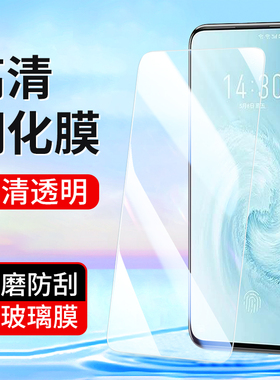 适用钢化膜17Pro魅族17 15Plus 16T魅蓝S6 16th plus手机贴膜魅蓝5S高清玻璃Meizu15防指纹防刮花全胶保护膜