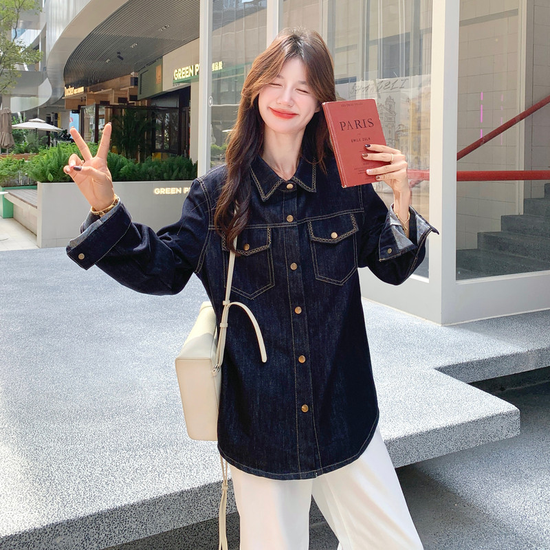 减龄刺绣翻领短款牛仔外套女春秋2025新款显瘦夹克上衣爆款巨好看,女装短外套,2C013