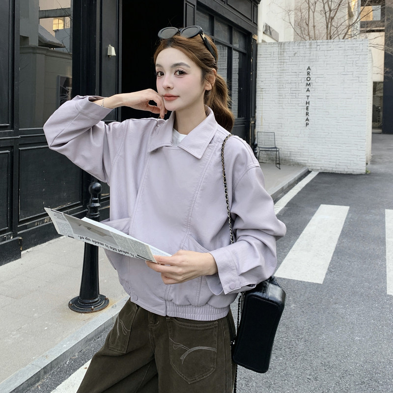 2026春新款百搭酷气皮衣2613-P145-K240,女装皮衣,2C013