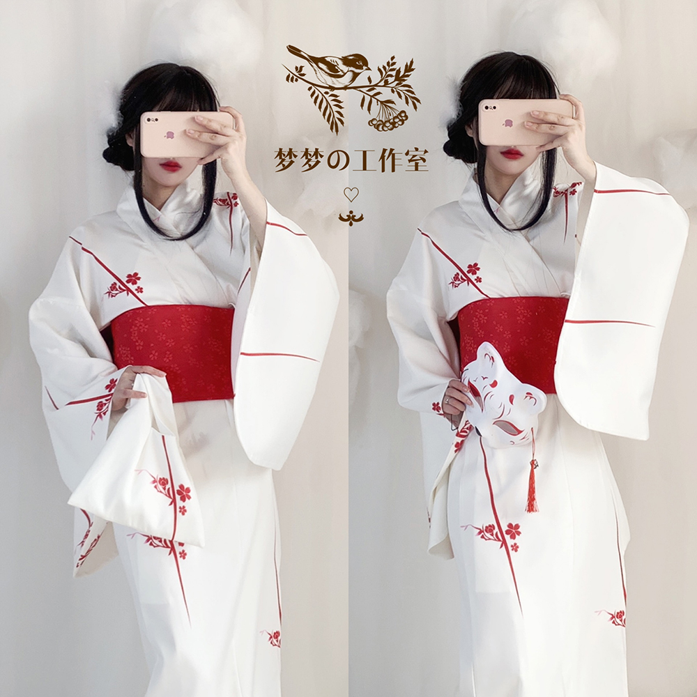 秋冬日本和服女改良日式和风摄影