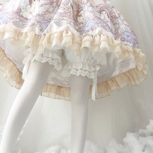 原创洛丽塔甜美打底裤灯笼棉布舒适 LOLITA南瓜裤内搭安全短中裤 - 封面